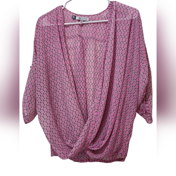 Jennifer Lopez Tops - JLO XL women's pink wrap bodice top